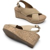 image:imageDREAM PAIRS Womens Comfortable Ankle Strap Platform Wedge Sandals for Women Casual Dressy SummerKhaki