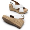 image:imageDREAM PAIRS Womens Comfortable Ankle Strap Platform Wedge Sandals for Women Casual Dressy SummerWhite