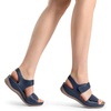image:imageDREAM PAIRS Womens Comfortable Dressy Flats Sandals Open Toe One Band Casual Walking Sandals for SummerNavy