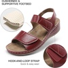 image:imageDREAM PAIRS Womens Comfortable Dressy Flats Sandals Open Toe One Band Casual Walking Sandals for SummerRed