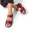 image:imageDREAM PAIRS Womens Comfortable Dressy Flats Sandals Open Toe One Band Casual Walking Sandals for SummerRed