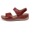 image:imageDREAM PAIRS Womens Comfortable Dressy Flats Sandals Open Toe One Band Casual Walking Sandals for SummerRed