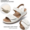 image:imageDREAM PAIRS Womens Comfortable Dressy Flats Sandals Open Toe One Band Casual Walking Sandals for SummerWhite