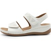 image:imageDREAM PAIRS Womens Comfortable Dressy Flats Sandals Open Toe One Band Casual Walking Sandals for SummerWhite
