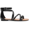 image:imageDREAM PAIRS Womens Dressy Gladiator Summer Cross Strappy Sandals Comfort Flat Casual Beach Fisherman Thong sandalsBlackpu