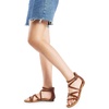 image:imageDREAM PAIRS Womens Dressy Gladiator Summer Cross Strappy Sandals Comfort Flat Casual Beach Fisherman Thong sandalsBrown