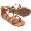 image:imageDREAM PAIRS Womens Dressy Gladiator Summer Cross Strappy Sandals Comfort Flat Casual Beach Fisherman Thong sandalsBrown