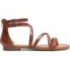 image:imageDREAM PAIRS Womens Dressy Gladiator Summer Cross Strappy Sandals Comfort Flat Casual Beach Fisherman Thong sandalsBrown