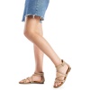 image:imageDREAM PAIRS Womens Dressy Gladiator Summer Cross Strappy Sandals Comfort Flat Casual Beach Fisherman Thong sandalsNude