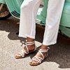 image:imageDREAM PAIRS Womens Dressy Gladiator Summer Cross Strappy Sandals Comfort Flat Casual Beach Fisherman Thong sandalsWhite