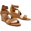 image:imageDREAM PAIRS Womens Elastic Ankle Strap Low Wedge Sandals Comfortable Dressy Heels for Summer Formal and Special OccasionsCamel