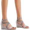 image:imageDREAM PAIRS Womens Elastic Ankle Strap Low Wedge Sandals Comfortable Dressy Heels for Summer Formal and Special OccasionsGrey