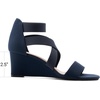 image:imageDREAM PAIRS Womens Elastic Ankle Strap Low Wedge Sandals Comfortable Dressy Heels for Summer Formal and Special OccasionsNavy