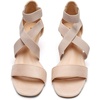 image:imageDREAM PAIRS Womens Elastic Ankle Strap Low Wedge Sandals Comfortable Dressy Heels for Summer Formal and Special OccasionsNude