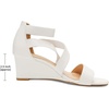 image:imageDREAM PAIRS Womens Elastic Ankle Strap Low Wedge Sandals Comfortable Dressy Heels for Summer Formal and Special OccasionsWhite
