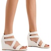 image:imageDREAM PAIRS Womens Elastic Ankle Strap Low Wedge Sandals Comfortable Dressy Heels for Summer Formal and Special OccasionsWhite