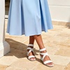 image:imageDREAM PAIRS Womens Elastic Ankle Strap Low Wedge Sandals Comfortable Dressy Heels for Summer Formal and Special OccasionsWhite