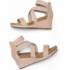 image:imageDREAM PAIRS Womens Elastic Ankle Strap Open Toe Platform Wedge Sandals Comfortable Summer ShoesNude