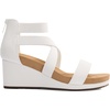 image:imageDREAM PAIRS Womens Elastic Ankle Strap Open Toe Platform Wedge Sandals Comfortable Summer ShoesWhite