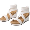 image:imageDREAM PAIRS Womens Elastic Ankle Strap Open Toe Platform Wedge Sandals Comfortable Summer ShoesWhite