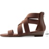 image:imageDREAM PAIRS Womens Elastic Ankle Strap Sandals Gladiator Strappy Low Wedges SandalsDark Brownelastic