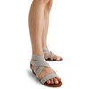 image:imageDREAM PAIRS Womens Elastic Ankle Strap Sandals Gladiator Strappy Low Wedges SandalsGrey