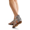 image:imageDREAM PAIRS Womens Elastic Ankle Strap Sandals Gladiator Strappy Low Wedges SandalsGrey