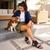 image:imageDREAM PAIRS Womens Elastic Ankle Strap Sandals Gladiator Strappy Low Wedges SandalsNavy