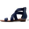 image:imageDREAM PAIRS Womens Elastic Ankle Strap Sandals Gladiator Strappy Low Wedges SandalsNavy