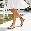 image:imageDREAM PAIRS Womens Elastic Ankle Strap Sandals Gladiator Strappy Low Wedges SandalsNude