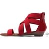 image:imageDREAM PAIRS Womens Elastic Ankle Strap Sandals Gladiator Strappy Low Wedges SandalsRed