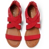 image:imageDREAM PAIRS Womens Elastic Ankle Strap Sandals Gladiator Strappy Low Wedges SandalsRed