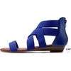 image:imageDREAM PAIRS Womens Elastic Ankle Strap Sandals Gladiator Strappy Low Wedges SandalsRoyalBlue