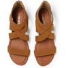 image:imageDREAM PAIRS Womens Elastic Ankle Strap Sandals Gladiator Strappy Low Wedges SandalsTan