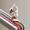 image:imageDREAM PAIRS Womens Elastic Ankle Strap Sandals Gladiator Strappy Low Wedges SandalsWhite