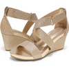 image:imageDREAM PAIRS Womens Elastic Ankle Strap Wedge SandalsGoldGlitter