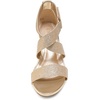 image:imageDREAM PAIRS Womens Elastic Ankle Strap Wedge SandalsGoldGlitter
