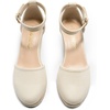 image:imageDREAM PAIRS Womens Espadrilles Closed Toe Ankle Strap Dressy Platform Wedge SandalsBeigecanvas