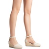 image:imageDREAM PAIRS Womens Espadrilles Closed Toe Ankle Strap Dressy Platform Wedge SandalsBeigecanvas