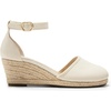 image:imageDREAM PAIRS Womens Espadrilles Closed Toe Ankle Strap Dressy Platform Wedge SandalsBeigecanvas