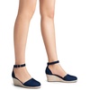 image:imageDREAM PAIRS Womens Espadrilles Closed Toe Ankle Strap Dressy Platform Wedge SandalsNavysuede