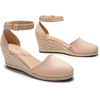 image:imageDREAM PAIRS Womens Espadrilles Closed Toe Ankle Strap Dressy Platform Wedge SandalsNudesuede