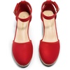 image:imageDREAM PAIRS Womens Espadrilles Closed Toe Ankle Strap Dressy Platform Wedge SandalsRedsuede