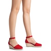 image:imageDREAM PAIRS Womens Espadrilles Closed Toe Ankle Strap Dressy Platform Wedge SandalsRedsuede