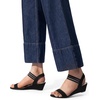 image:imageDREAM PAIRS Womens Low Heel Wedge Sandals Comfortable SlipOn Elastic Ankle Strap Summer Business Casual Dress ShoesBlacksuede