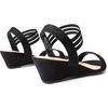 image:imageDREAM PAIRS Womens Low Heel Wedge Sandals Comfortable SlipOn Elastic Ankle Strap Summer Business Casual Dress ShoesBlacksuede