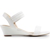 image:imageDREAM PAIRS Womens Low Heel Wedge Sandals Comfortable SlipOn Elastic Ankle Strap Summer Business Casual Dress ShoesWhitepu