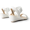 image:imageDREAM PAIRS Womens Low Heel Wedge Sandals Comfortable SlipOn Elastic Ankle Strap Summer Business Casual Dress ShoesWhitepu