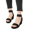 image:imageDREAM PAIRS Womens Nini Ankle Strap Platform Wedge SandalsBlack