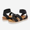 image:imageDREAM PAIRS Womens Open Toe Ankle Strap Espadrille Flatform Platform Wedge SandalsBlack